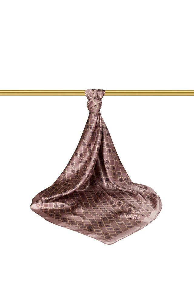 Dried Rose Monogram Silk Square Scarf - 2