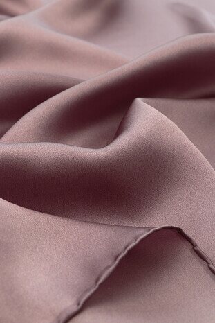 Dried Rose Solid Color Sura Silk Square Scarf - Thumbnail