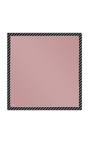 Dusty Rose Stripe Pattern Twill Silk Square Scarf 