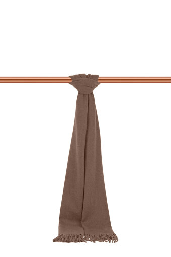 Acı Kahve Düz Renk Erkek Kaşkol 