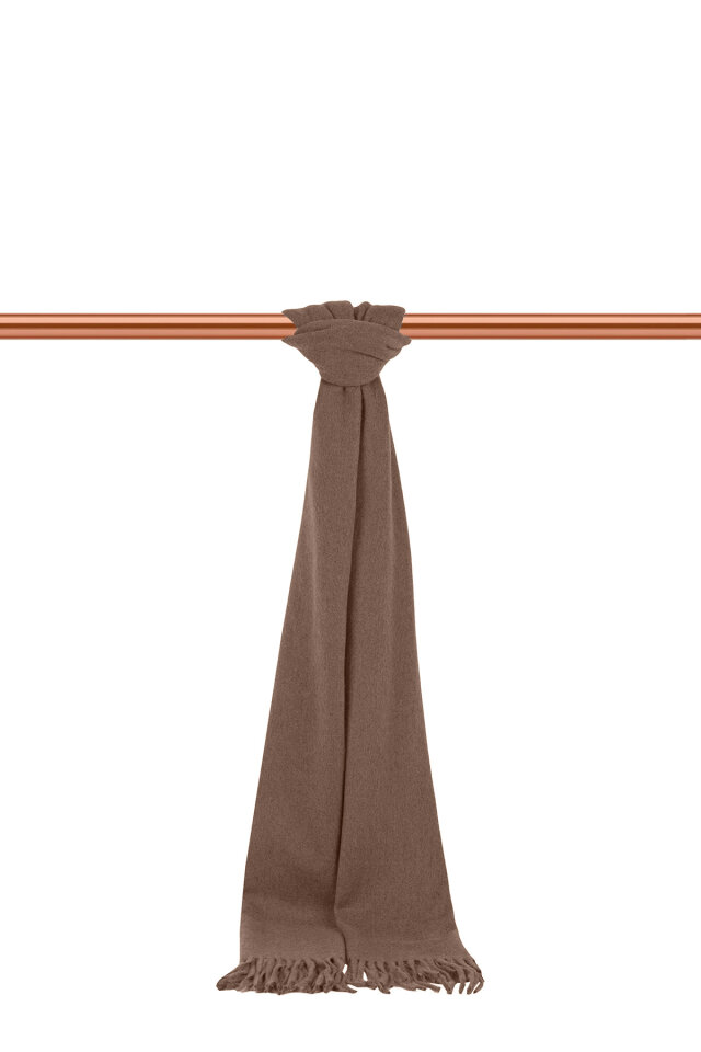 Acı Kahve Düz Renk Erkek Kaşkol 