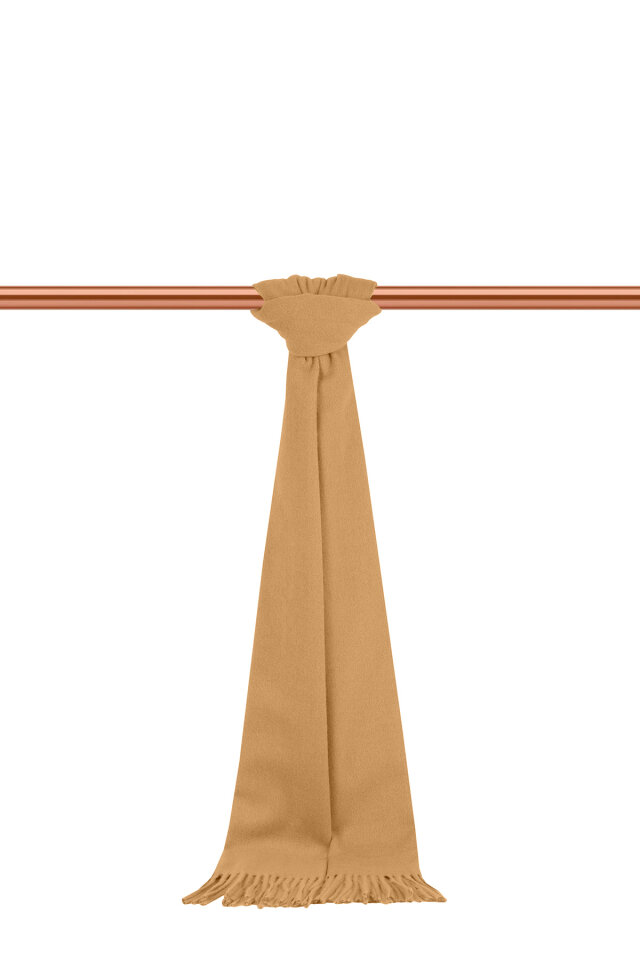 Camel Düz Renk Erkek Kaşkol 