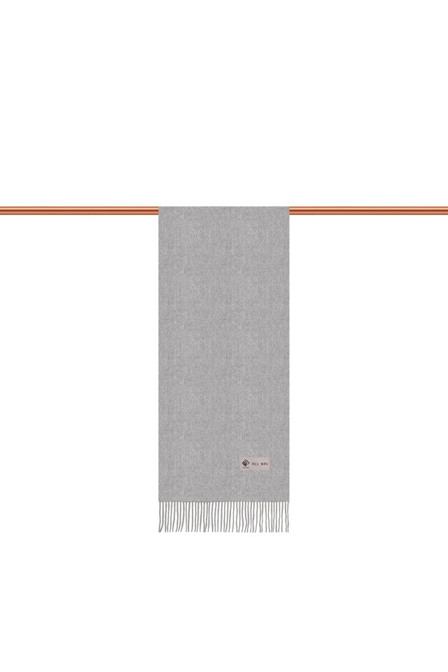 Gri Düz Renk Erkek Kaşkol - 2