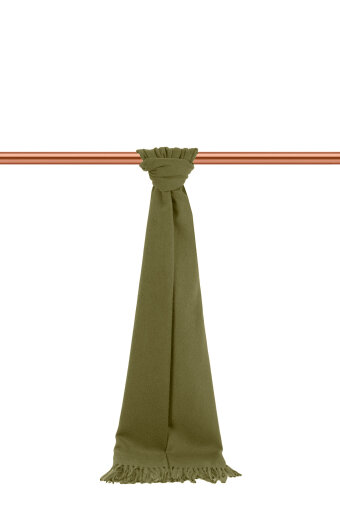 Haki Düz Renk Erkek Kaşkol 