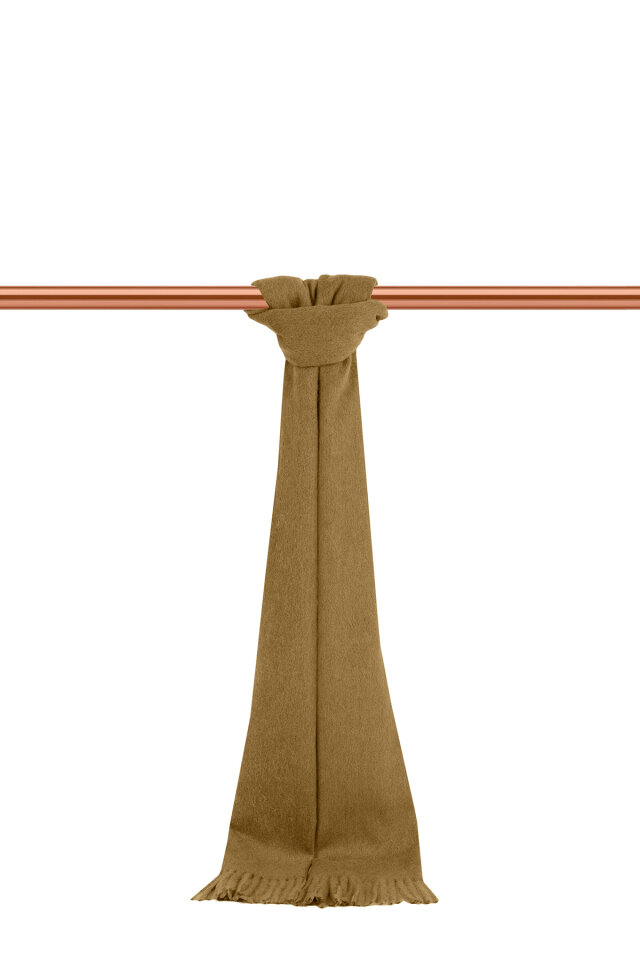 Hardal Düz Renk Erkek Kaşkol - 1