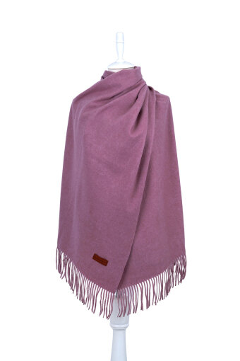 Açık Mürdüm Düz Renk Kışlık Şal 