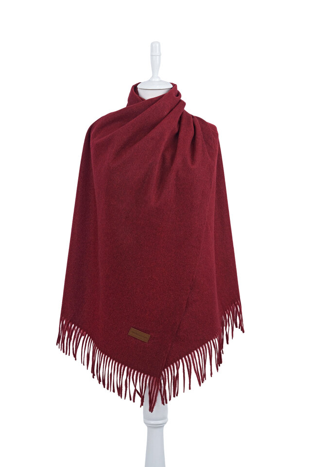 Bordo Düz Renk Kışlık Şal - Bursa İpek