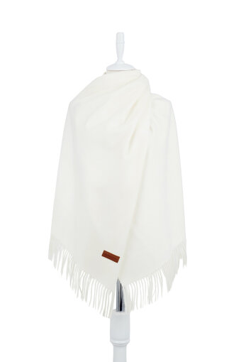 Ekru Düz Renk Kışlık Şal 