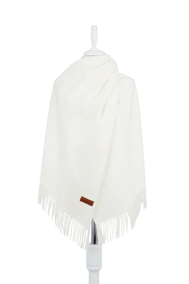Ekru Düz Renk Kışlık Şal 