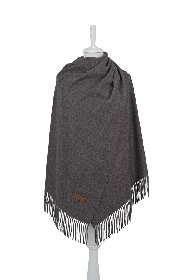 Füme Düz Renk Kışlık Şal - Bursa İpek