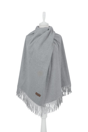 Gri Düz Renk Kışlık Şal 