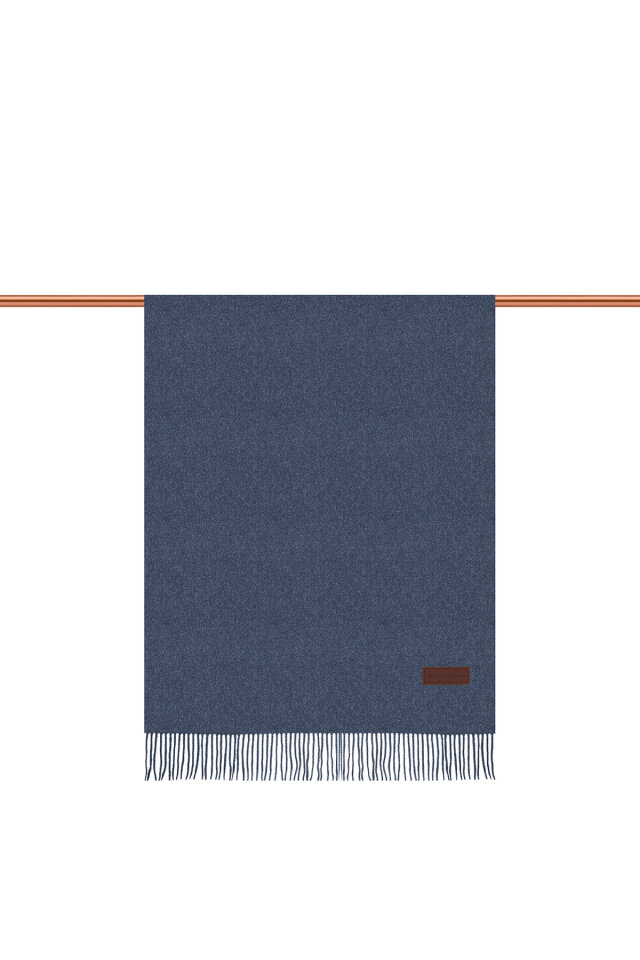 Lacivert Düz Renk Kışlık Şal - 2