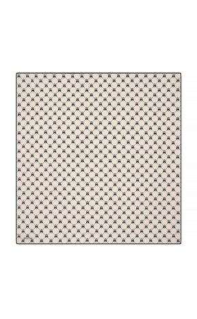 Ecru Butterfly Monogram Twill Silk Square Scarf 