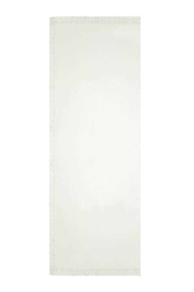 Ecru Narrow Guipure Mawlid Scarf - 4