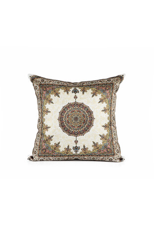 Ecru Velvet Throw Pillow 
