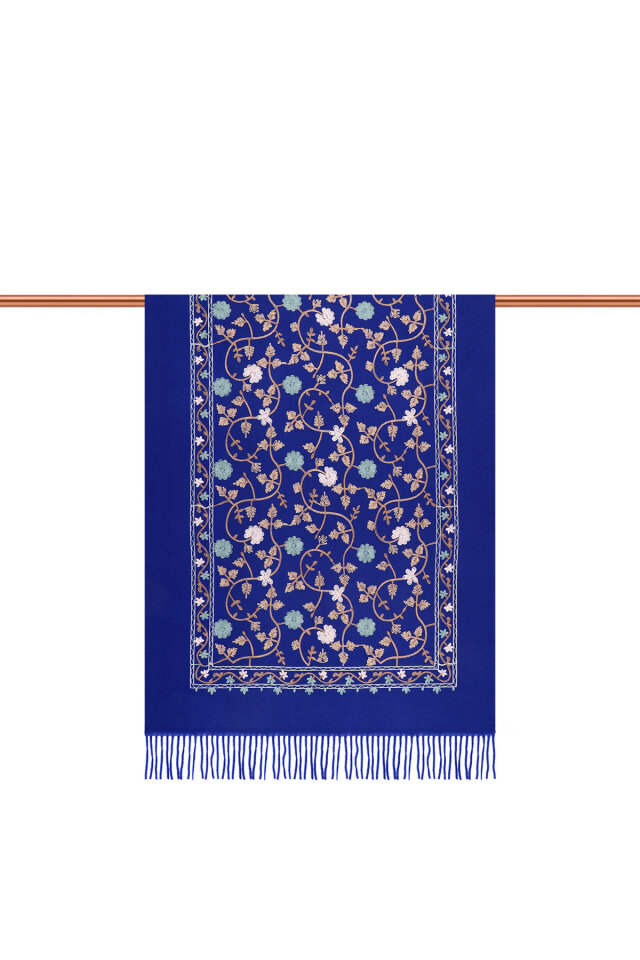 Saks Embroidered Winter Shawl - 3