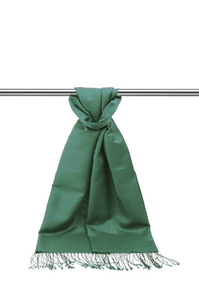 Emerald Silk Look Scarf - 2