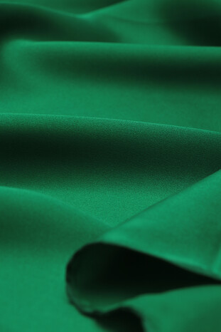 Emerald Solid Color Sura Silk Square Scarf - Thumbnail