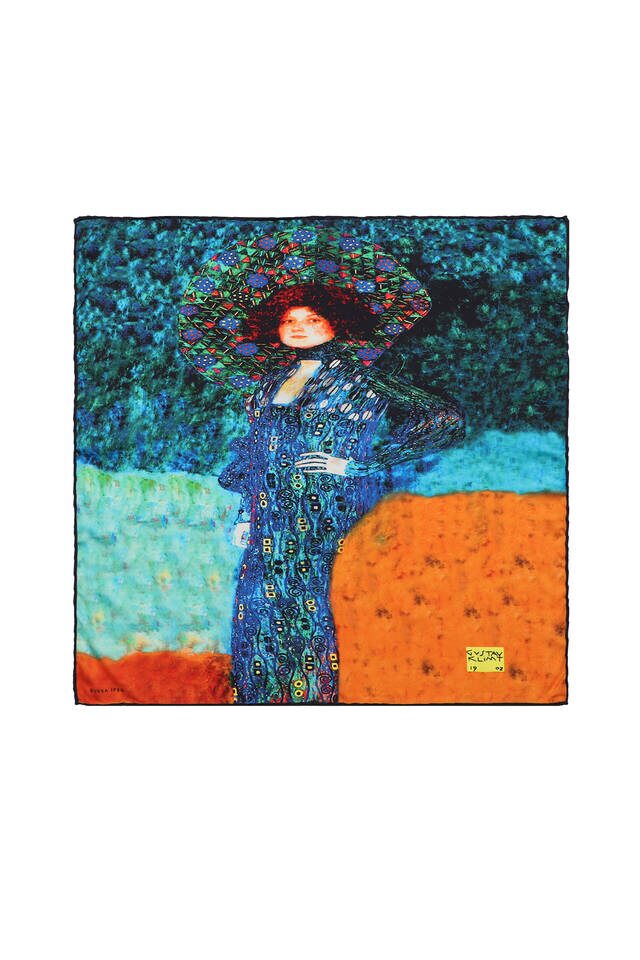 Su Yeşil Emile Flöge İpeksi Mendil 