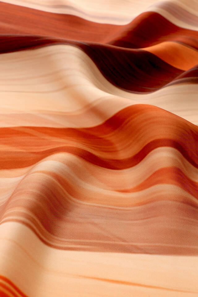 Kiremit Esinti Desen Twill İpek Eşarp - 3