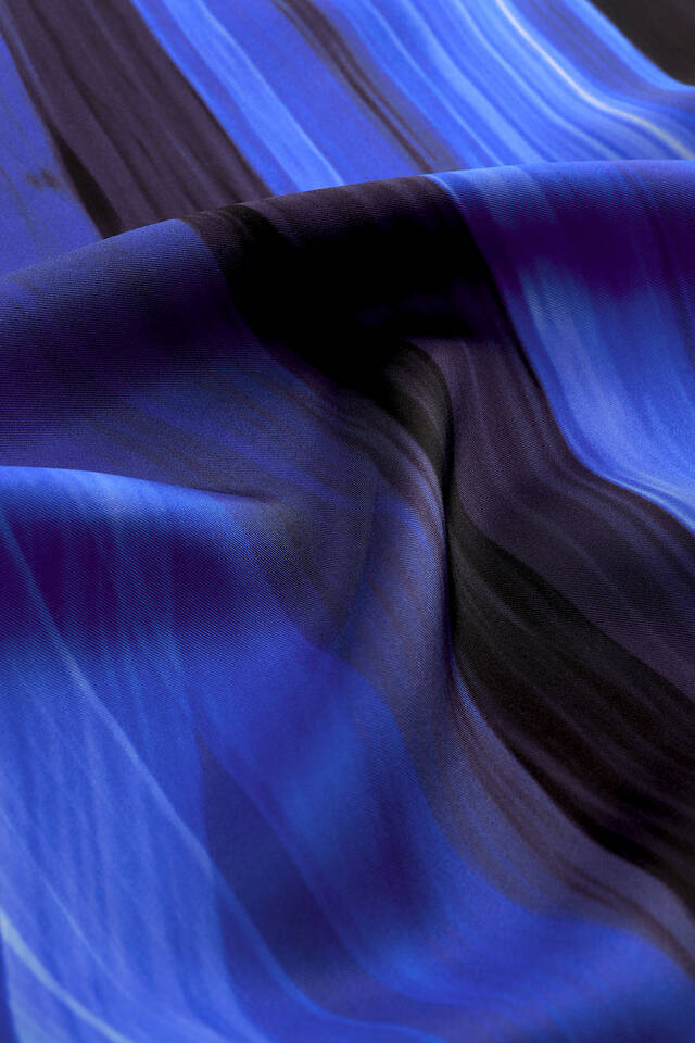 Saks Esinti Desen Twill İpek Eşarp - 3