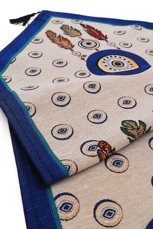 Evil Eye Bead Pattern Tapestry Runner - Thumbnail