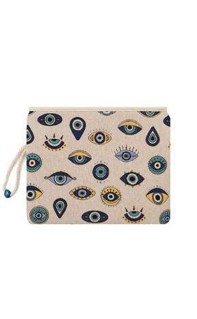 Eye Pattern Tapestry Hand Bag - Thumbnail