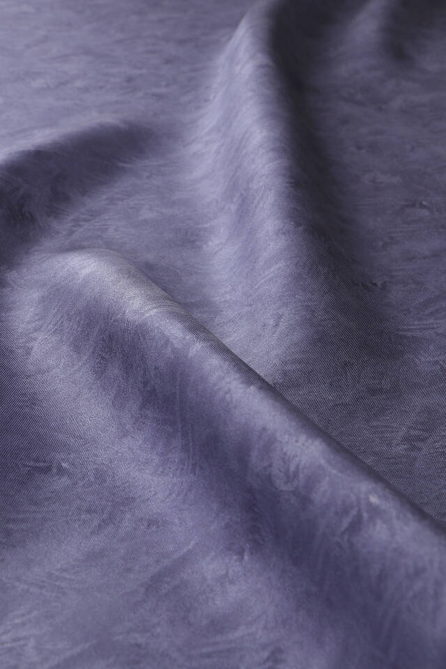 وشاح حريري من نسيج قطني طويل بنمط فرشاة النيلي - 2