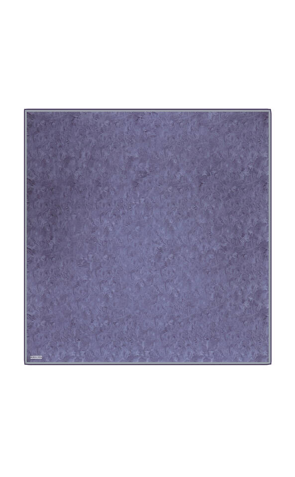 İndigo Fırça Desen Twill İpek Eşarp - Bursa İpek