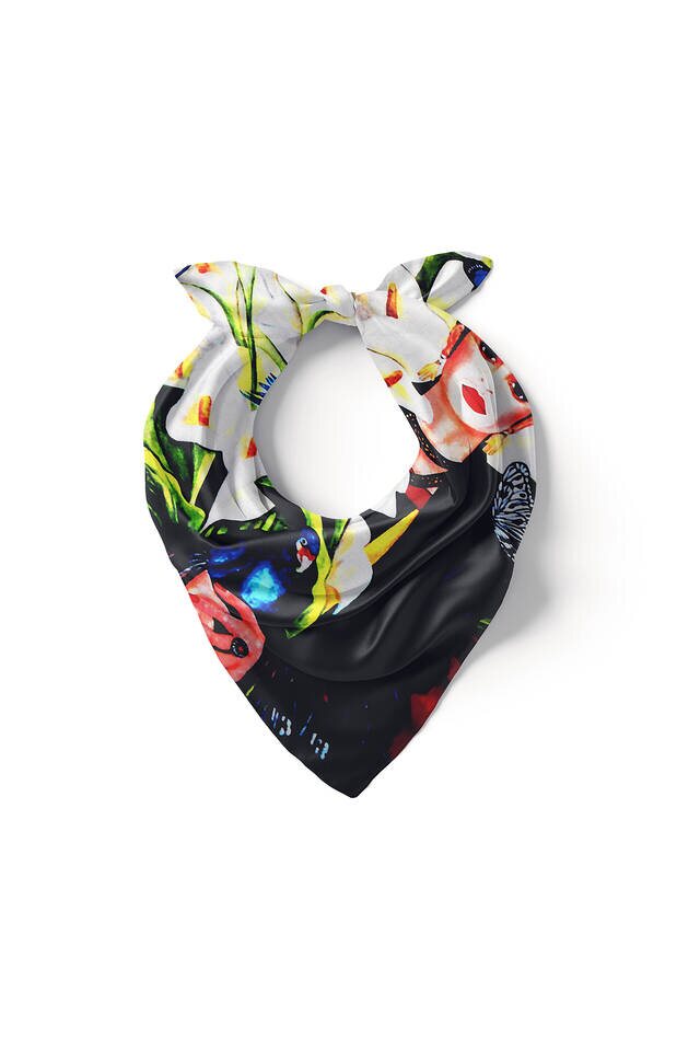 Beyaz Frida İpeksi Mendil - 2