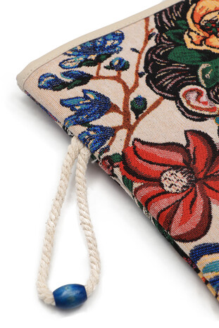 Frida Pattern Tapestry Handbag - Thumbnail