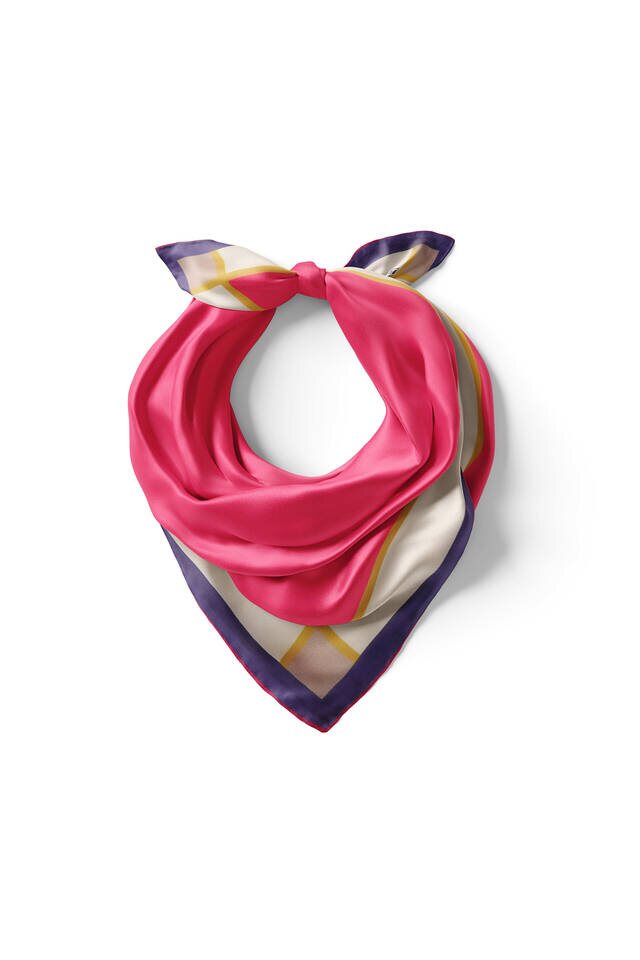 Fuchsia Wide Border Plain Silk Pocket Square - 2