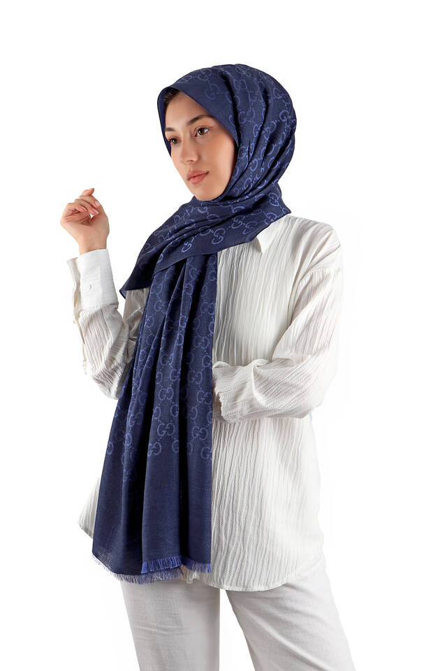 وشاح من الصوف والحرير بنمط Saks G - 2