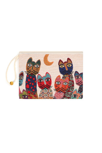 Kedi Desen Goblen Cüzdan 