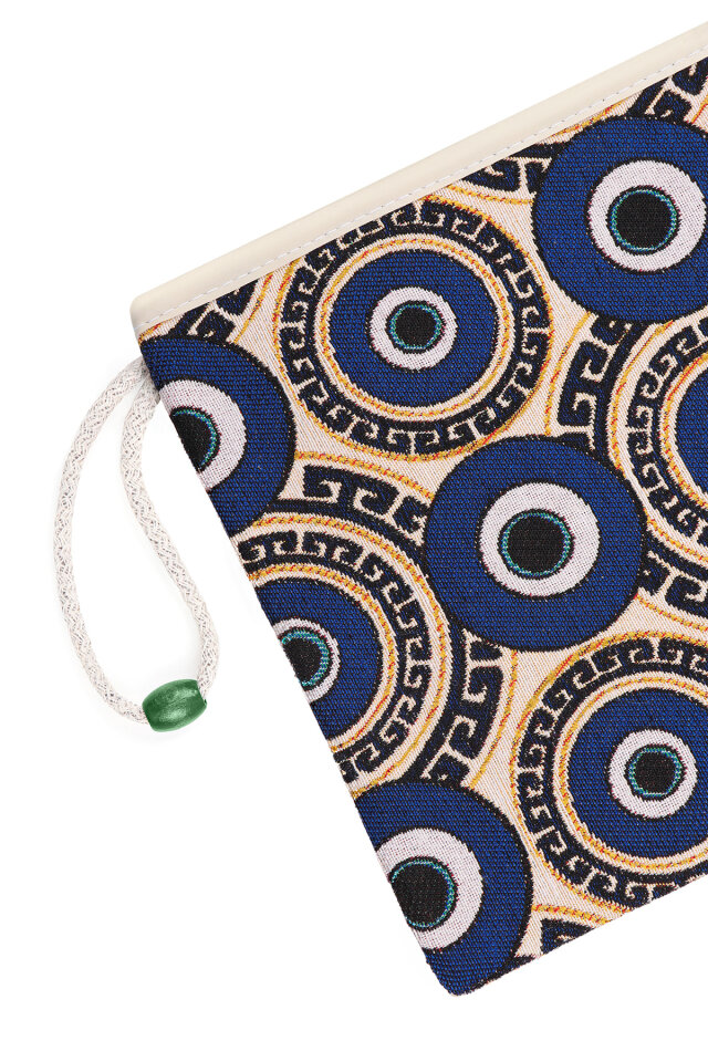 Nazar Boncuğu Desen Goblen El Çantası - 3