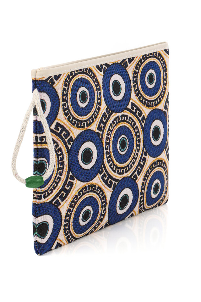 Nazar Boncuğu Desen Goblen El Çantası - 2