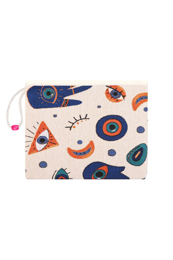 Göz Desen Goblen El Çantası 