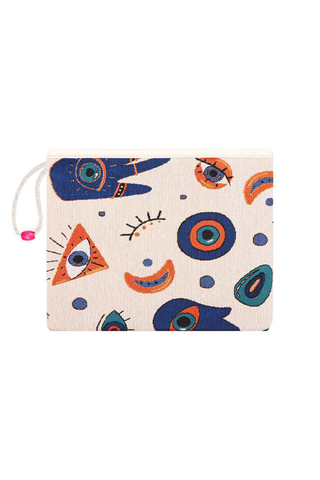 Göz Desen Goblen El Çantası 