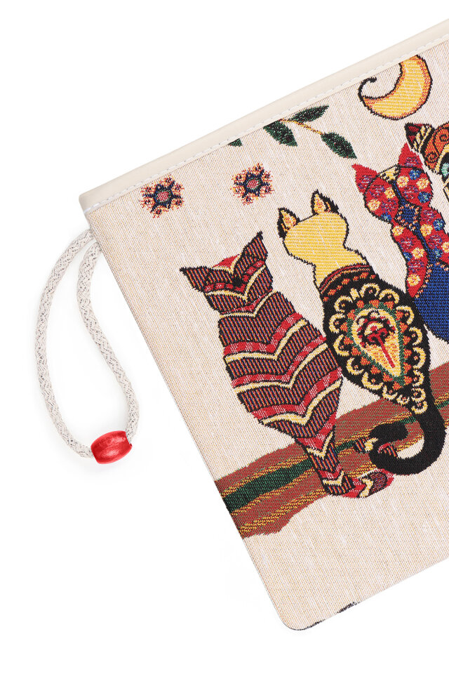 Kedi Desen Goblen El Çantası - 3