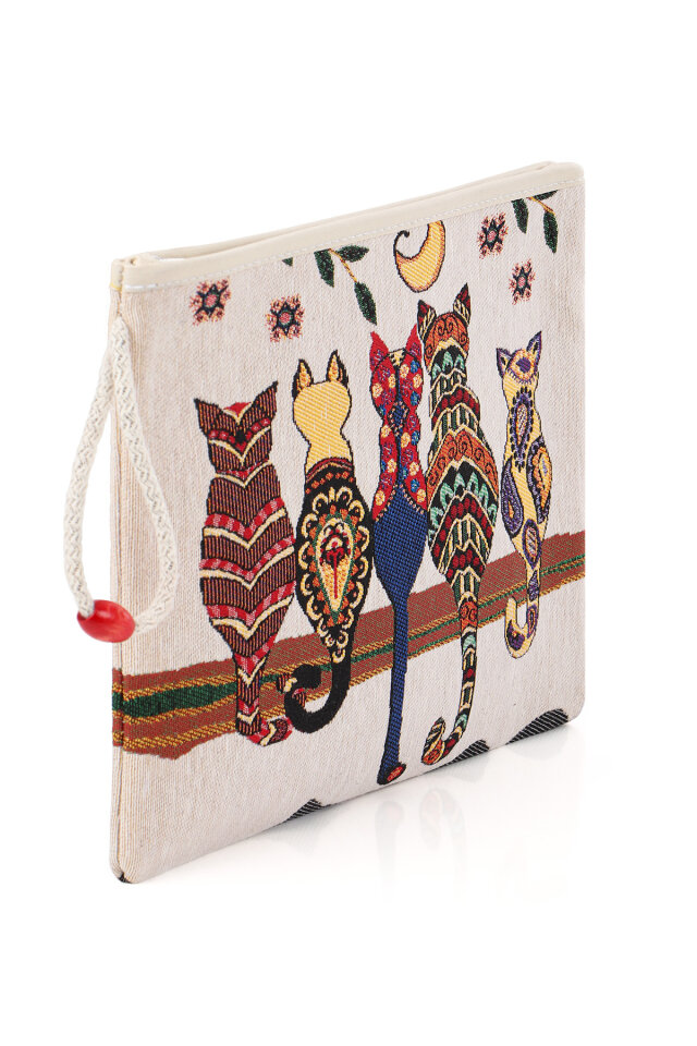 Kedi Desen Goblen El Çantası - 2