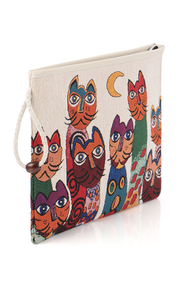 Kedi Desen Goblen El Çantası - 2