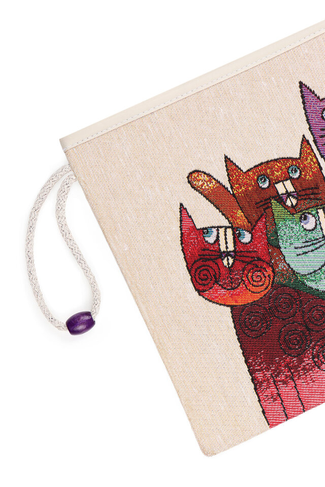 Kedi Desen Goblen El Çantası - 3