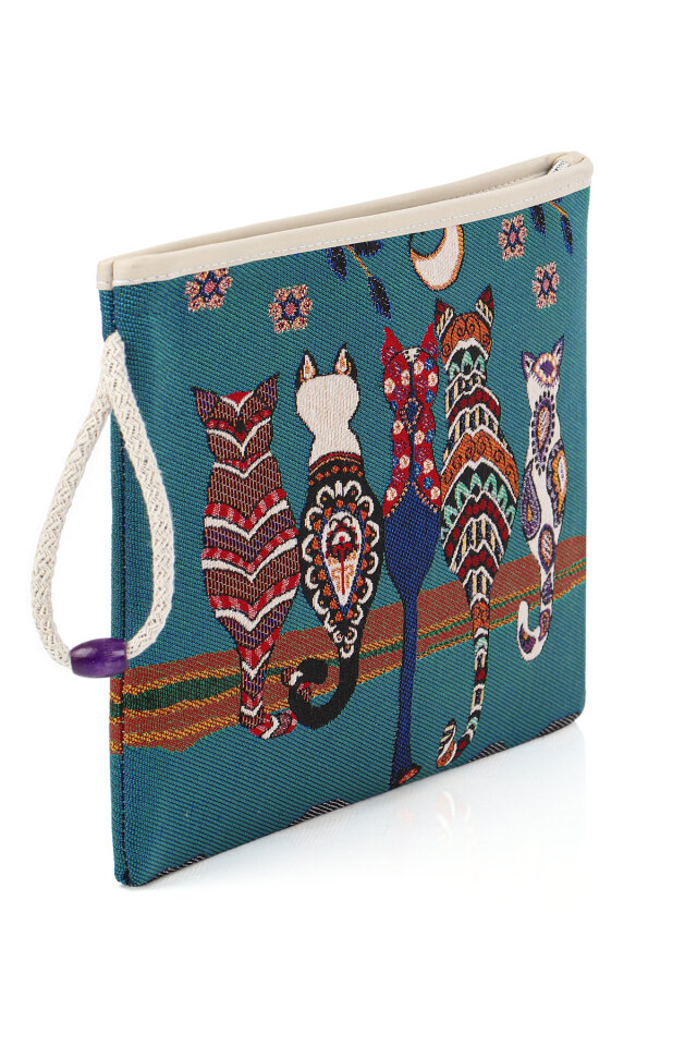 Kedi Desen Goblen El Çantası - 2