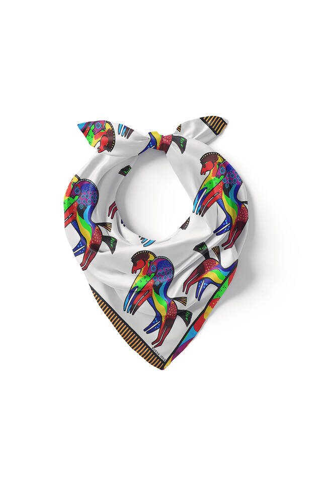 Gold Black Patterned Silky Pocket Square - 2