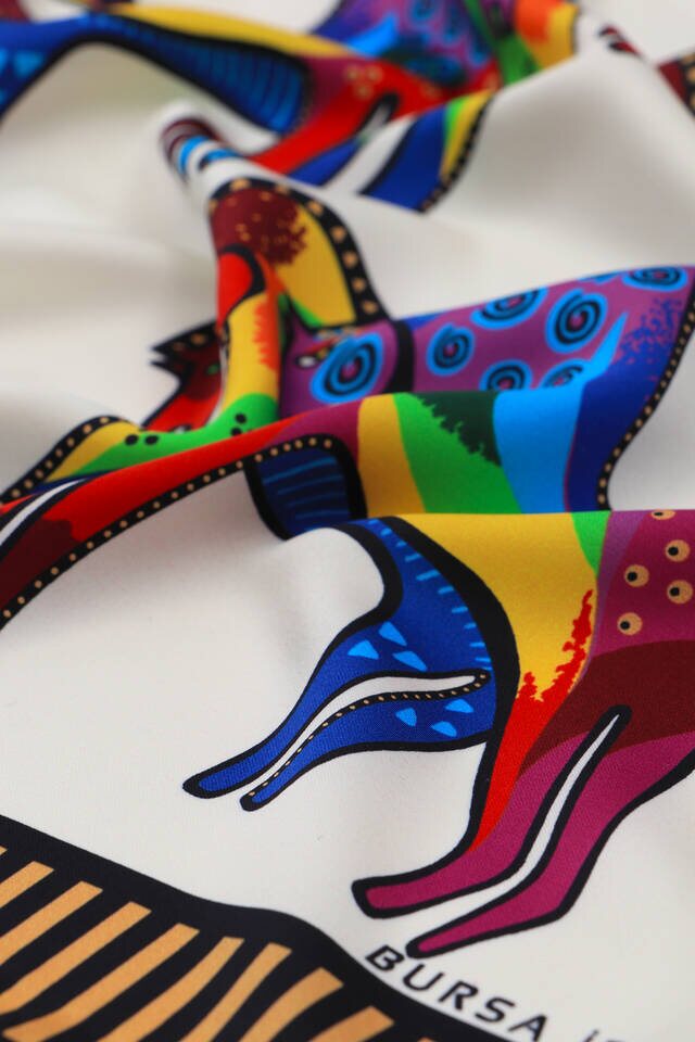 Gold Black Patterned Silky Pocket Square - 3