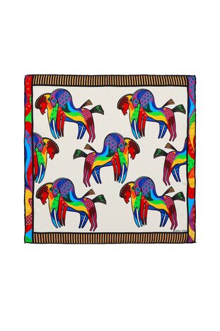 Gold Black Patterned Silky Pocket Square 