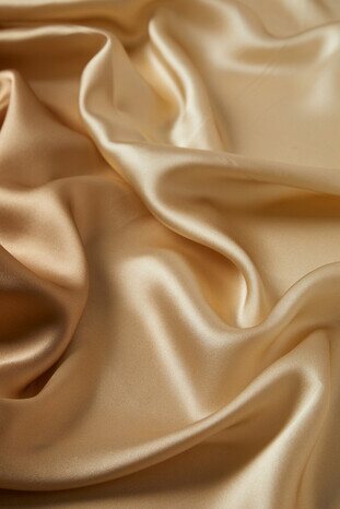 Gold Cream Degrade Sura Silk Square Scarf - Thumbnail