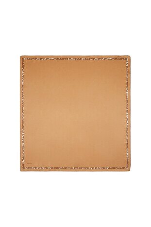 Gold Edge Watery Zebra Silk Square Scarf 