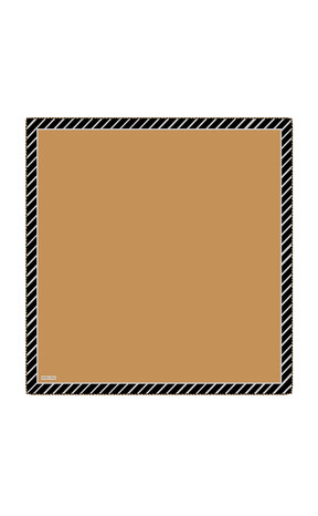 Gold Stripe Pattern Twill Silk Square Scarf 