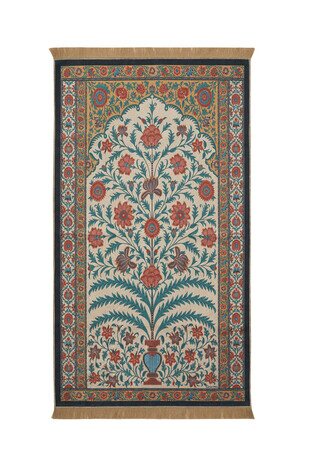 Gold Velvet Carpet Prayer Rug 